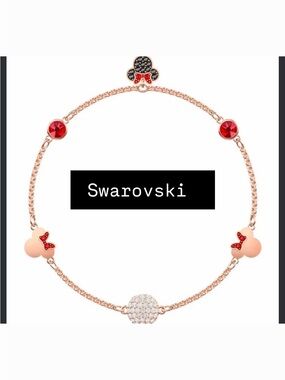 Swarovski Minnie Mouse Rose Gold-Tone Bracelet NIB